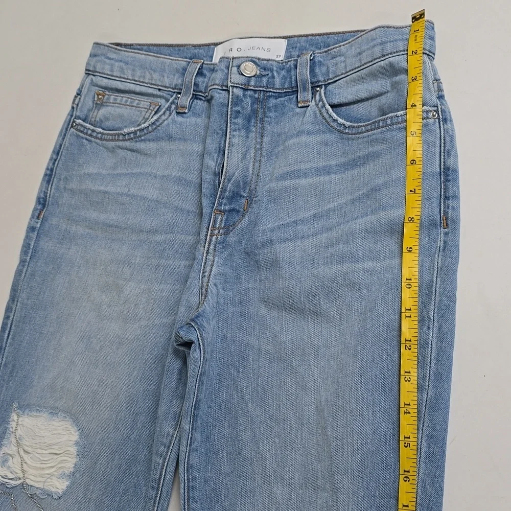 IRO • Genn Light Wash Distressed Chain Skinny Jeans